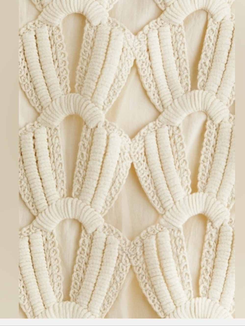 Brand New Sz M H&M CROCHET-LOOK Cream SKIRT - Picture 11 of 13
